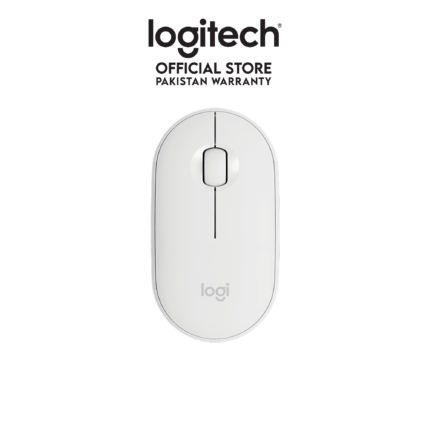 Logitech M350 Pebble Wireless Bluetooth Mouse - Silent (Off White)
